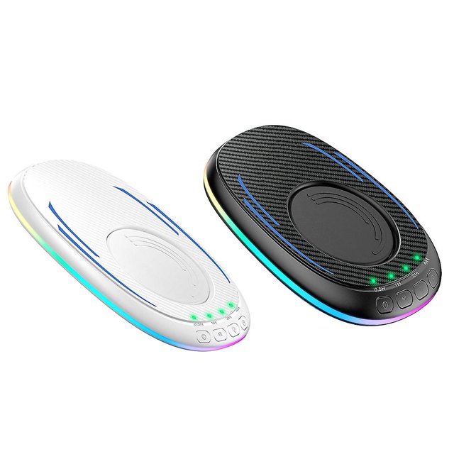 2 piezas de almohadillas de movimiento mecánico indetectables para mouse Jiggler RGB con temporizador de bloqueo de pantalla Anterior BlancoNegro,BlancoNegro