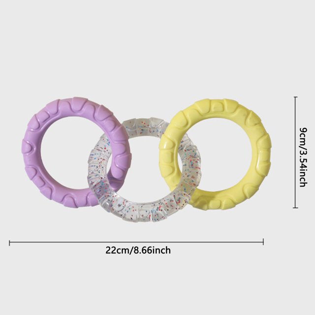 Tug Rings For Dogs 3 Rings Puller Dog Toy Pet Supplies Promotes Teeth Care Exercise Outdoor Teether For Indoor Backyard Play 1pc