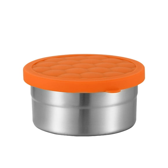 wamans Food Organizers Stainless Steel Snack Containers S,Food Storage Containers With Silicone Lid, Leakproof Snack Bento Box,Reusable Small Portable Salad Bento Box D Clearance Items