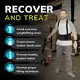 thumbnail image 4 of UTOURS Work Back Brace with Suspenders Industrial Lower Back Support Belt for Lifting Pain Relief Posture Correction Ideal for Industrial Workers in Heavy Lifting Jobs, 4 of 7