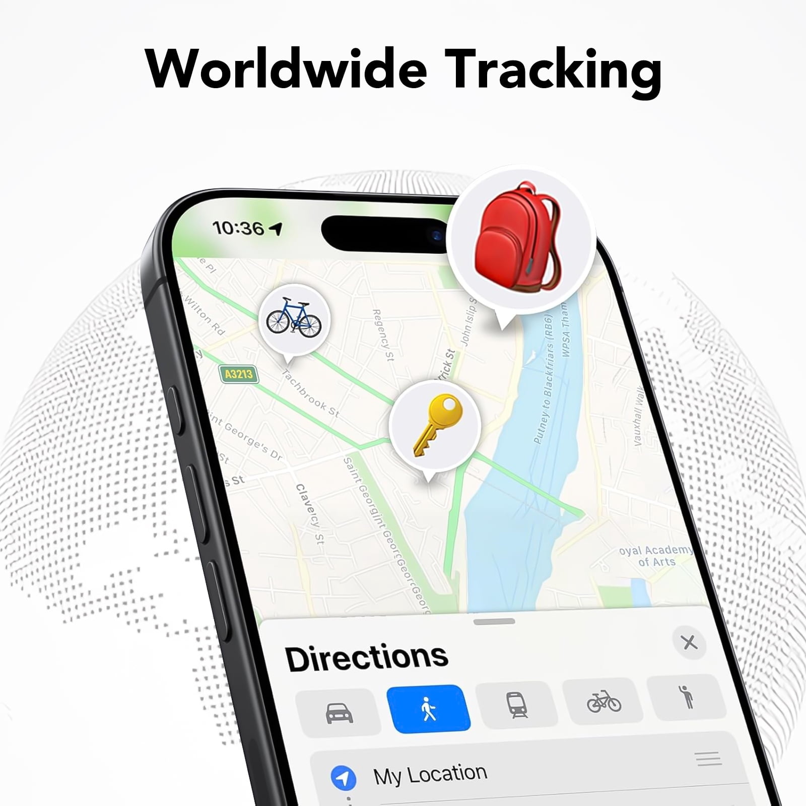 Wallet Tracker Card 1Pack, Bluetooth Tracker with Apple Find My(iOS Only), Rechargeable Thin Smart Card Wallet Finder, Item Finder for Luggage/Bags/Passport/Phone, IP68 Waterproof Black, FCC Approved
