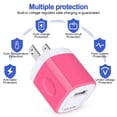 thumbnail image 6 of Compatible with iPhone Charger Cable Fast Charging AILKIN 3Pack Charger Block with 6ft Cord Charging Block Plug Power USB Wall Charger Adapter Compatible with iPhone 14/13/12/11,Multicolor, 6 of 8