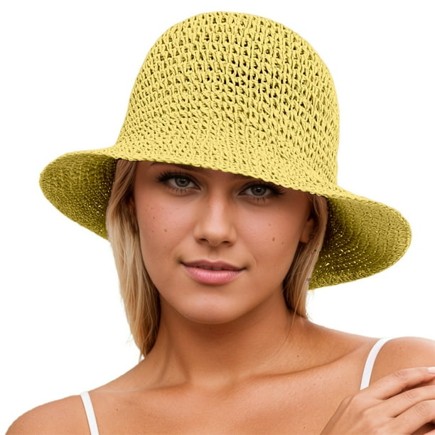 Sombrero plegable ligero y transpirable para mujer: sombrero de pescador con protección UV para actividades al aire libre