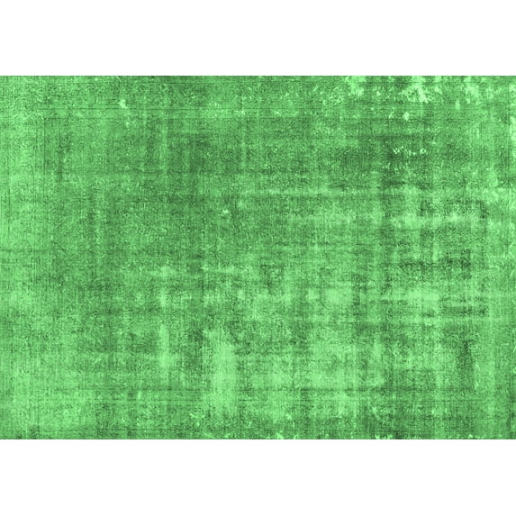 Ahgly Company Indoor Rectangle Persian Emerald Green Traditional Area Rugs, 2' x 5'