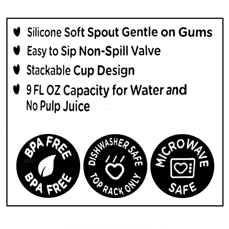 Soft Spout Sippy Cup, 9 oz, 3-Pack photo 4