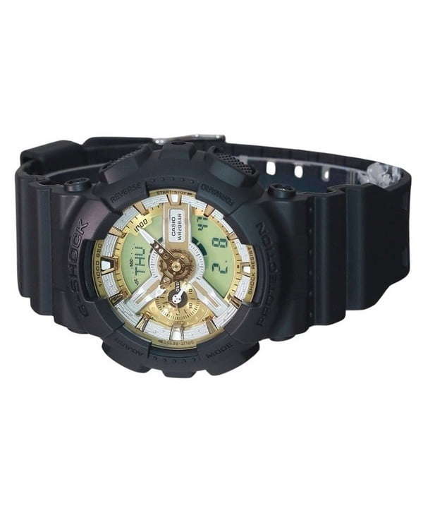 Casio G-Shock Analog Digital Resin Strap Gold Dial Quartz GA-110CD-1A9 200M Men's Watch