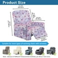 thumbnail image 7 of Xoenoiee Purple Butterfly Marble Print Recliner Chair Cover Lazy Boy Recliner Covers Recliner Covers for Recliner Chair, Elastic Furniture Protector Prevent Wear and Pet Hair, 7 of 7