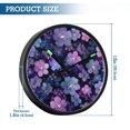 thumbnail image 3 of Indoor 12' Voice-Activated Luminous Decoration Wall Clock With LED Night Light Blue-purple Flowers, 3 of 8