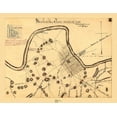 thumbnail image 2 of Blakeslee 24x20 Black Ornate Wood Framed with Double Matting Museum Art Print Titled - Nashville Tennessee - Blakeslee 1863, 2 of 4
