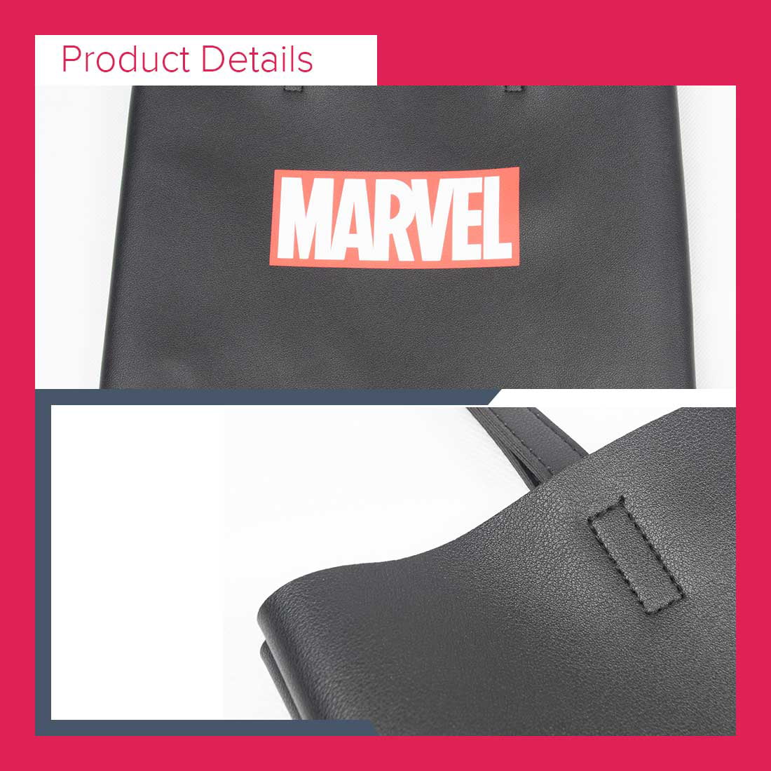 MINISO Marvel Shoulder Bag Large Capacity Shoulder Tote Bags for Gym Beach  Travel Daily, Black