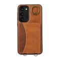 thumbnail image 5 of for Samsung Galaxy S23 Wallet Case with Card Slots, Hand Wrist Strap Rotate Ring Design, Finger Grip Ring PU Leather Magnetic Button Shockproof Purse Phone Cover for Galaxy S23, Brown, 5 of 7