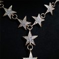 thumbnail image 5 of Rhinestone Star Bikini Harness Body Chain with Choker Sexy Belly Waist Chain Beach Nightclub Body Jewelry for Women and Girls (Gold), 5 of 11