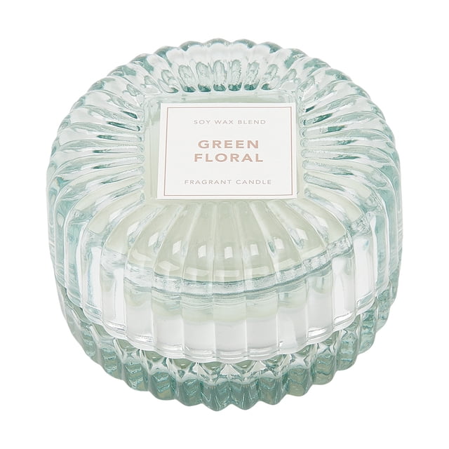 Bougie florale Anko verte