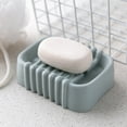thumbnail image 4 of Double Compartment Soap Dish with Drainage Holes | Large Plastic Soap Holder for Bathroom & Kitchen | No-Spill Soap Box Organizer for Bar Soap | Blue & Pink Color Options, 4 of 6