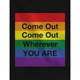 thumbnail image 2 of Tstars Men's 'Come Out Wherever You Are' Rainbow Heart Tee | Supportive LGBT Pride Shirt | Gay Rights Parade Apparel | Varied Sizes & Colors, 2 of 7