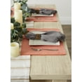 thumbnail image 2 of Contemporary Home Living Ribbed Variegated Cotton Placemats - 19" - Yam Orange and White - Set of 6, 2 of 3