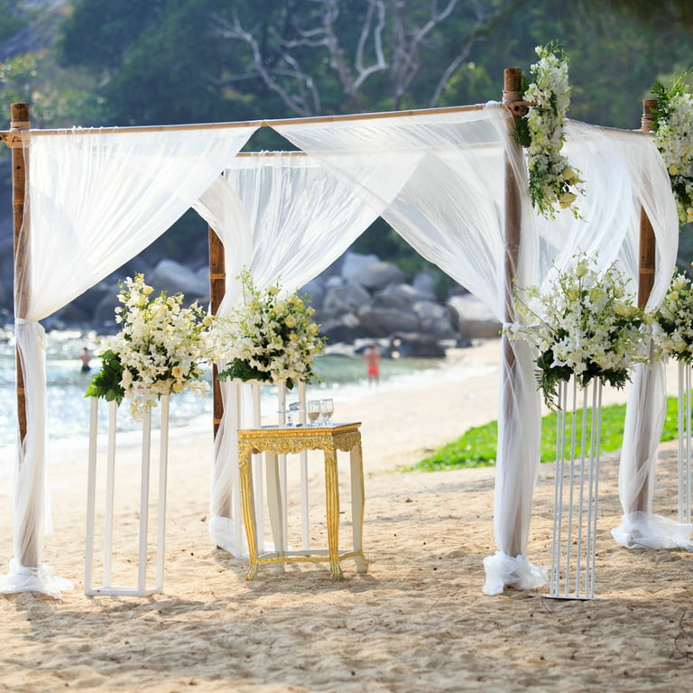 3/6/10 Meters Wedding Arch Draping Fabric Chiffon Backdrop Curtain