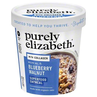 Pack of 2 - Purely Elizabeth Blueberry & Walnut Collagen protein Oats Cup, 2 oz