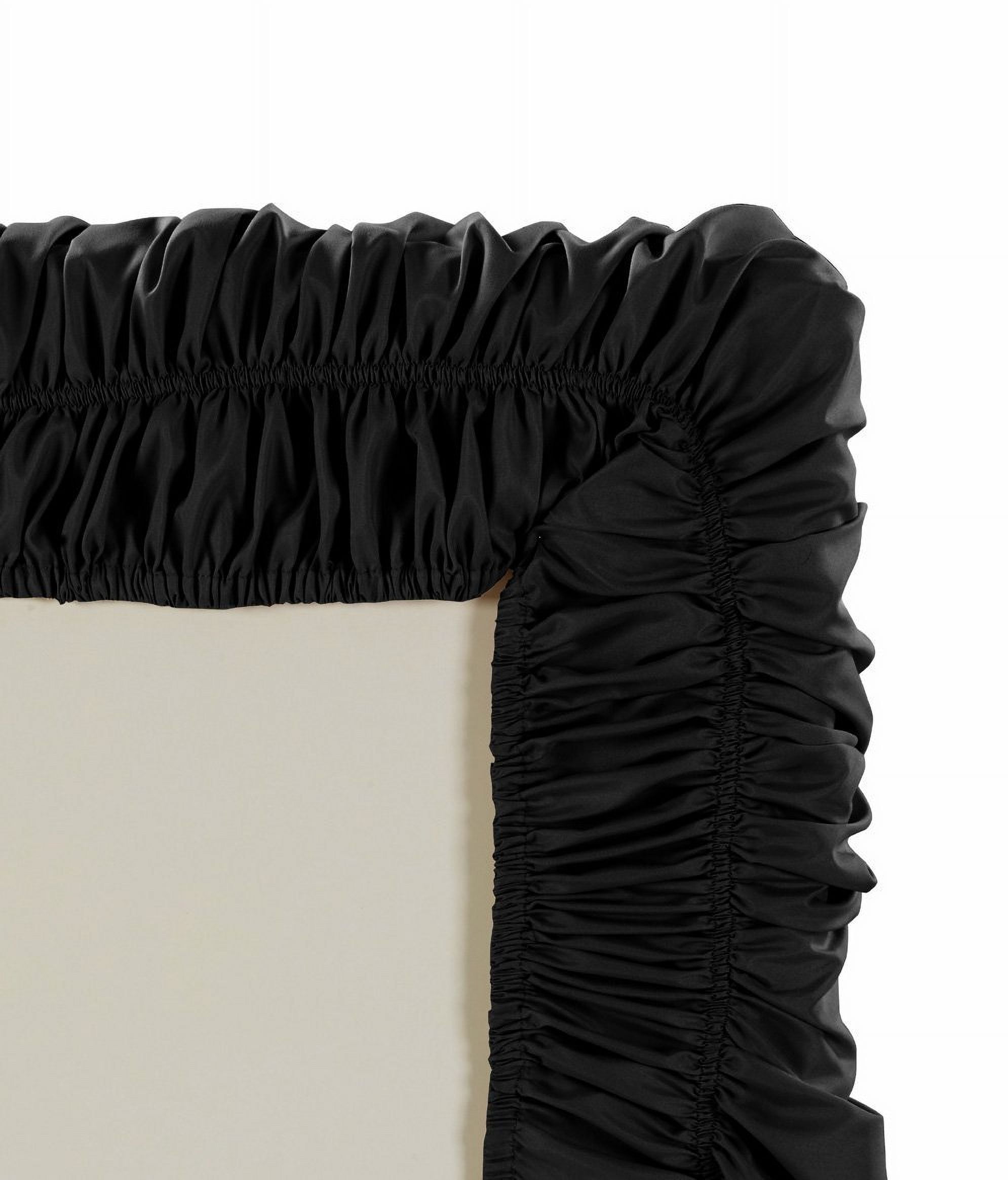 Easy Fit Bed Skirt Wrap Around Elastic Bed Ruffle with 17 Inch Drop Solid Red Bedroom Decor