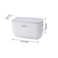 thumbnail image 2 of Caja de pañuelos a prueba de agua sin perforación Servilletero montado en la pared Herramienta de almacenamiento de papel para el baño en casa Noticed HA7659-02B, 2 of 6