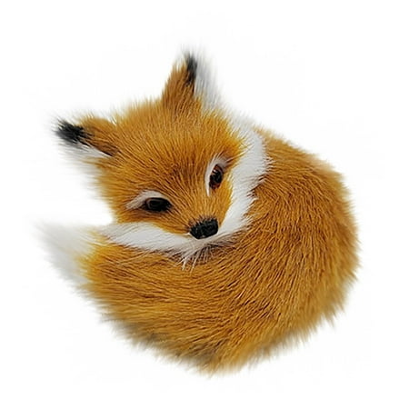 

Fuieoe Clearance Christmas Ornaments Desk Toys Plush Imitation Animals Small Foxes Pendants Ornaments Toys Handicrafts Festival Supplies