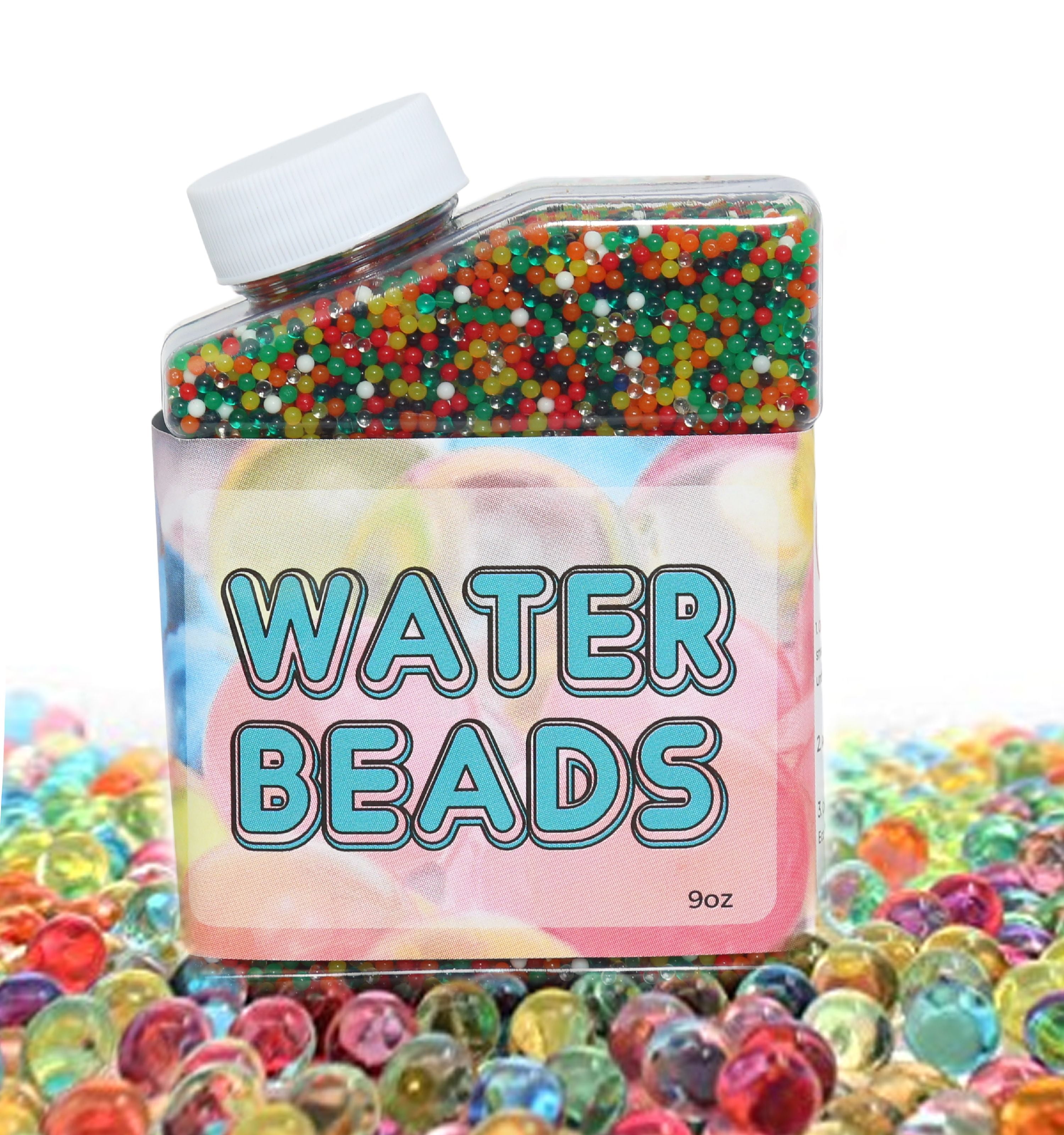 LEEHUR Soft Water Beads for Kids Non-Toxic Sensory Play Toys Rainbow Mix Gel Jelly Growing Balls Spa Refill Vases Home Outdoor Party Decoration 9 Ounces 