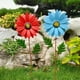 thumbnail image 4 of Paquete de 3 estacas de jardín de flores, palo de flores de metal a prueba de óxido, decoraciones de césped para caminos de interior y exterior, 4 of 5