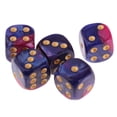 thumbnail image 2 of Esquina redonda de dados punteados 5Pcs D6 para niños Bloques de construcción Azul morado Zulema Dados de seis caras de 16 mm, 2 of 8