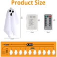 thumbnail image 5 of Clearance Hotyverty 10 Pack Halloween String Lights, Light Up Ghost Decoration with Remote Control String Lights,Halloweens Party Decoration Indoor Porches Yards Gardens Lawn, 5 of 7