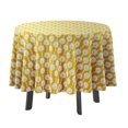 thumbnail image 1 of Vargottam Indoor/OutdoorRoundTablecloth 58 InchRoundTablecloth Waterproof PatioTableCloths,Spring/SummerTableCovers For Backyard CircularTable/Bbqs/Picnic -Yellow, 1 of 8