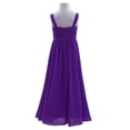 thumbnail image 4 of renvena Big Girls Bridesmaid Chiffon Pleated Wedding Sleeveless Princess Pageant Party Dress, 4 of 7