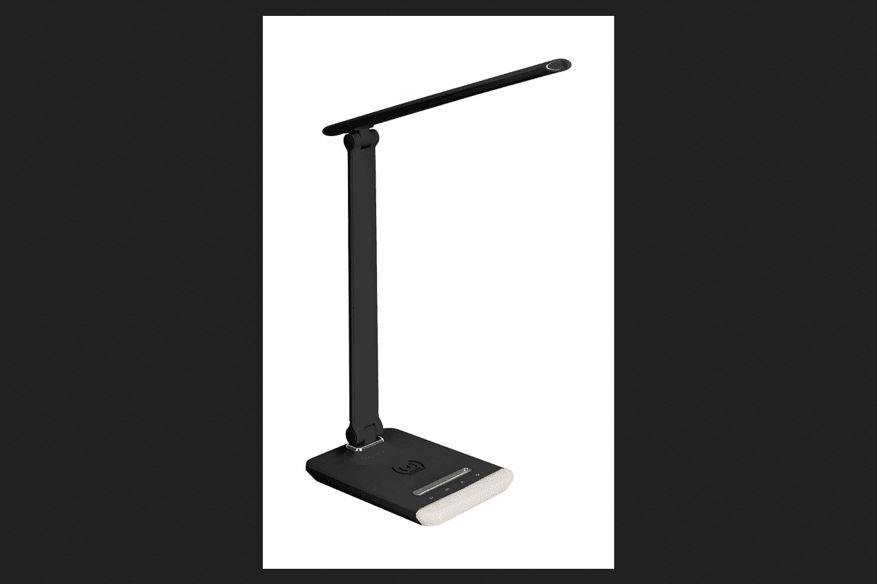 Ihome 14 97 In Gloss Black Desk Lamp W Charging Station Walmart