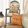 thumbnail image 4 of Fall Flowers Home Sweet Home Throw Pillow Covers, 18 x 18 Inch Autumn Thanksgiving Harvest Bless This Home Decorations for Sofa Couch Set of 4, 4 of 6
