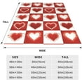 thumbnail image 3 of Plaid Love Hearts Throw Blanket Valentine''s Day Cozy Soft Spooky Boo Blanket for Couch Sofa Chair Bed Fuzzy Thermal Fleece Travel Blankets 50 X 40 in Home Holiday Decoratives, 3 of 6