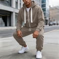 thumbnail image 4 of cocolona Sweatsuits for Men Full Zip Hoodie and Sweatpants 2 Piece Tracksuits Fall Winter Outfits with Pockets, 4 of 6