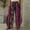 #095-Hot Pink, variant on Women's Printed Straight Wide Leg Pants with Pockets, Retro Design, Loose Fit for Daily Casual Wear