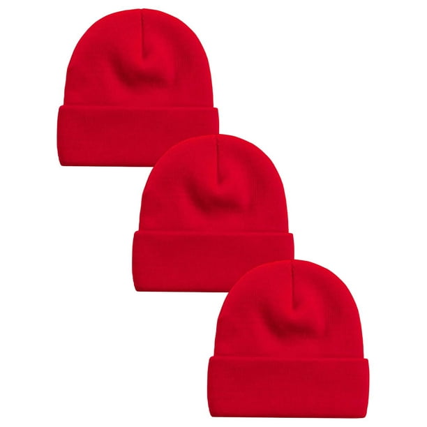 Gorro De Invierno Para Niño Y Niña Para Clima Frío 3 Piezas Rojo Unitalla