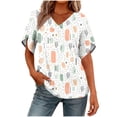 thumbnail image 2 of ATENAR T Shirts for Women Loose Summer Tops for Women Short Sleeve Tee White L, 2 of 7