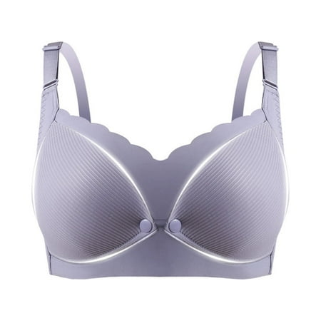 Fesfesfes Bras for Women Wireless Ladies Comfortable Breathable Front Buckle Breastfeeding Bra Ladies Underwear Bralette