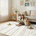 thumbnail image 6 of UERMEI 5'x7' Area Rugs for Living Room, Washable Rugs Boho Moroccan Area Rug Soft Neutral Geometric Bohemian Carpet Distressed Indoor Rug for Bedroom Dining Room Office Foldable Nonslip Rug, Brown, 6 of 14