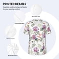 thumbnail image 3 of Hirioo Orchids Flowers for Men's Baseball T-shirt Shirts Short Sleeve Casual Summer Button Stretch T Shirts,Size S-4XL-4X-Large, 3 of 7