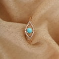 thumbnail image 4 of Turquoise and Diamond Evil Eye Gamstone Ring, Alternate Ring, Dalicate Handmade Jewelry, 925 Starling Silver Rings, Bridesmaid Gift Women, Anniversary Gift Jewelry,, 4 of 5