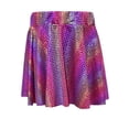 thumbnail image 4 of Girls Houndstooth Sequin Skirt Dance Dress, Elastic Waist Shiny Flared Skater Skort Kids Performance for Back to School Daily Party(Hot Pink,XL), 4 of 5
