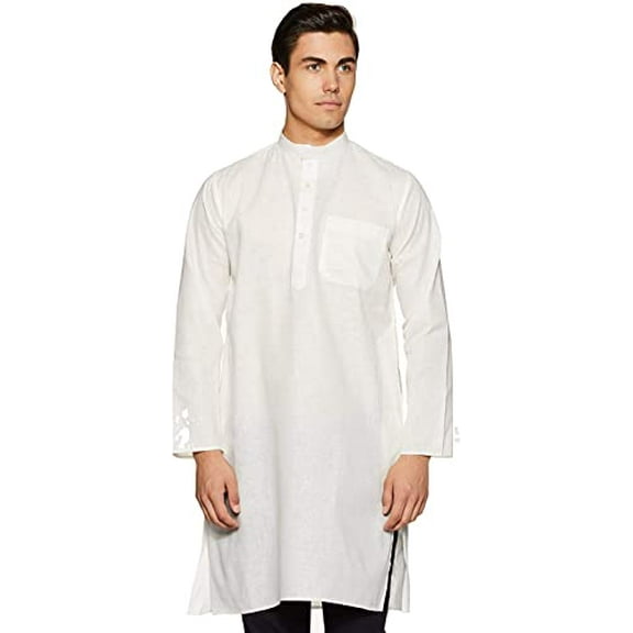Royal Kurta Mens Khadi Linen Cotton Kurta Beige