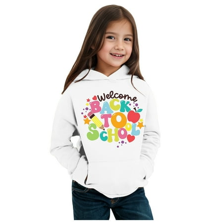 

Kids Boys Girls Autumn WInter School Season Kindergarten Letter Printed Long Sleeve Hoodie Warm and Comfortable Tops Children s Clothing Shirt Hoodie Boys Sweaters for Toddlers Sweater with Cats on It