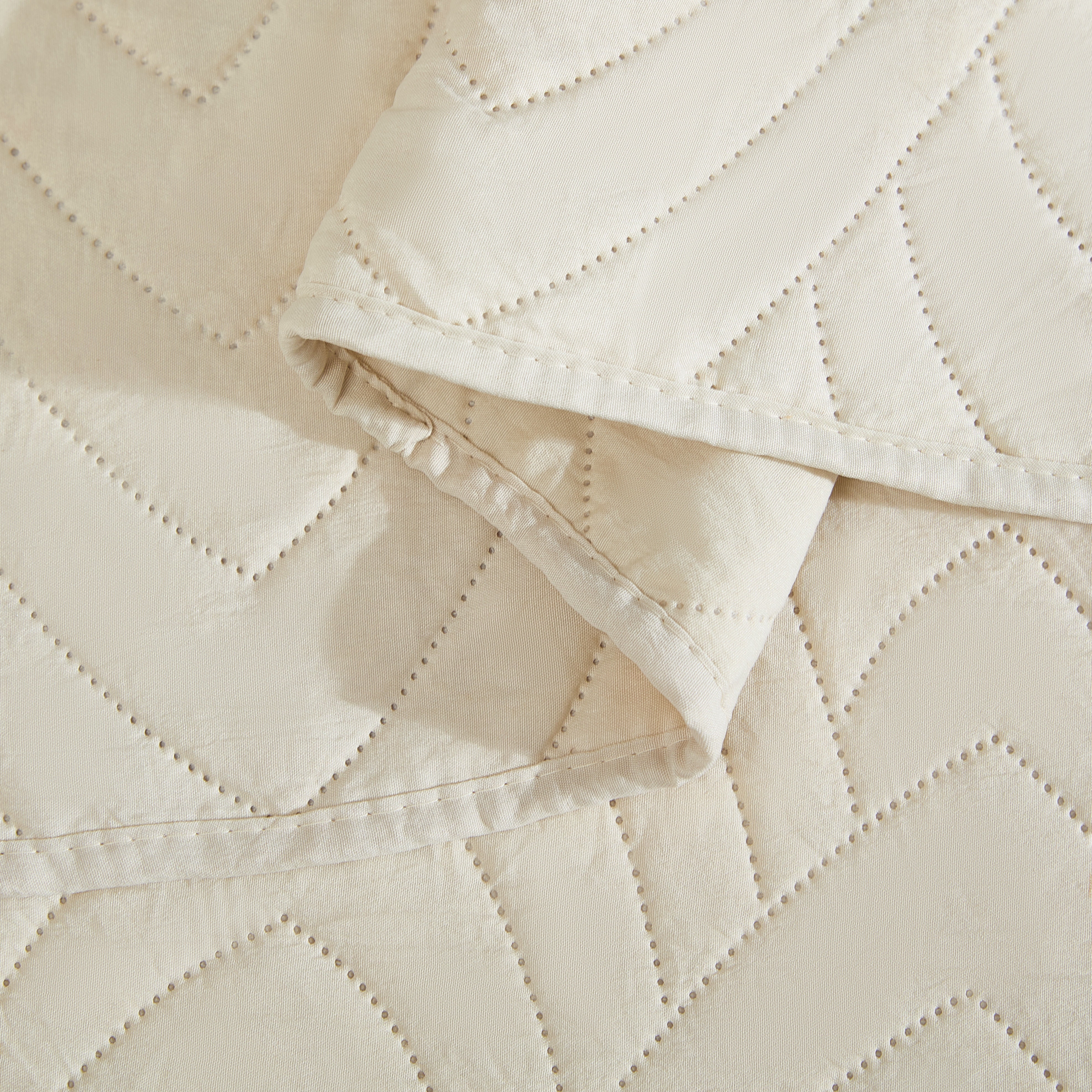 THD Winston - 3 Piece Full Queen Size Quilt Set, Lightweight Queen Bedspread Coverlet Set (Full/Queen, Beige)