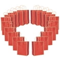 thumbnail image 3 of 20 bolsas de papel kraft reutilizables y ecológicas para ropa y regalos, 21 x 11 x 27,5 cm (rojo oscuro)., 3 of 14
