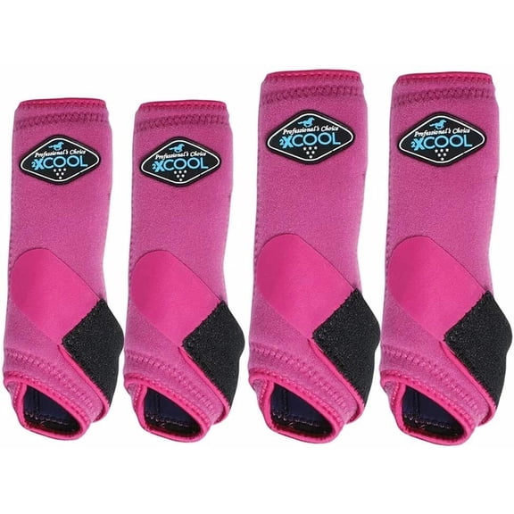 Large Professionals Choice 2XCool Horse Sports Boots 4 Pack Raspberry