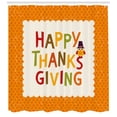 thumbnail image 3 of Ambesonne Thanksgiving Shower Curtain, Cartoon Owl, 69"Wx84"L, Multicolor and Orange, 3 of 3
