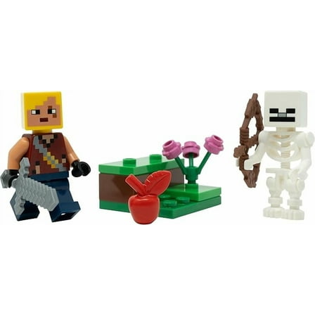 LEGO Minecraft: Hero Minifigure with Skeleton and Apple - 6